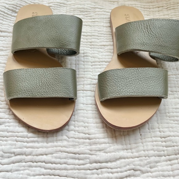 St. Agni | Army Olive Green Keiko Slide Sandals - Picture 6 of 7
